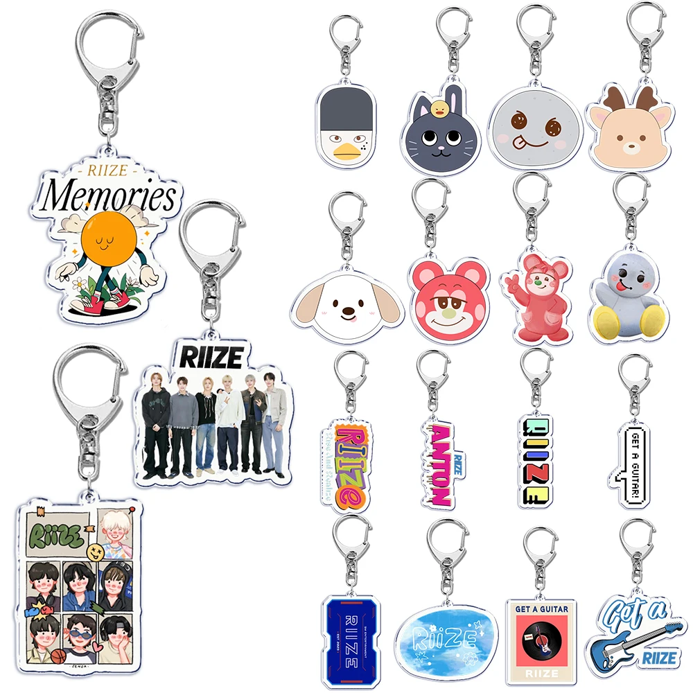 

K-pop Riize Key Chain Keychains Ring for Accessories Bag Get A Guitar Pendant Keyring Jewelry Fans Gifts Korean