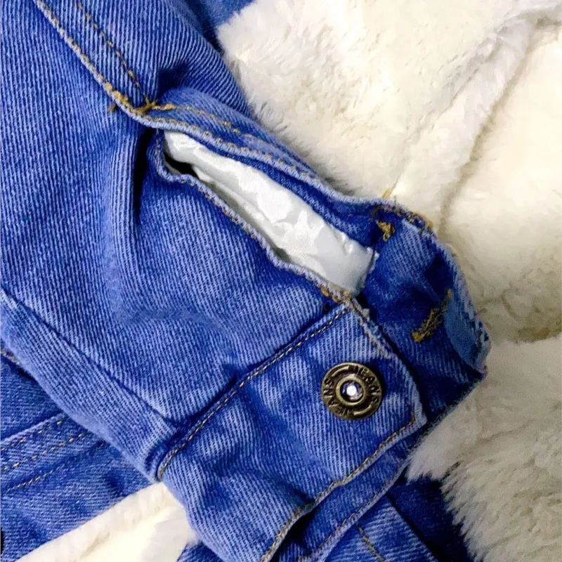 Winter Baby Boys Denim Coats Cotton Padded Warm Jacket Down Parkas Kids Children Casual Comfortable Overcoats Clothes