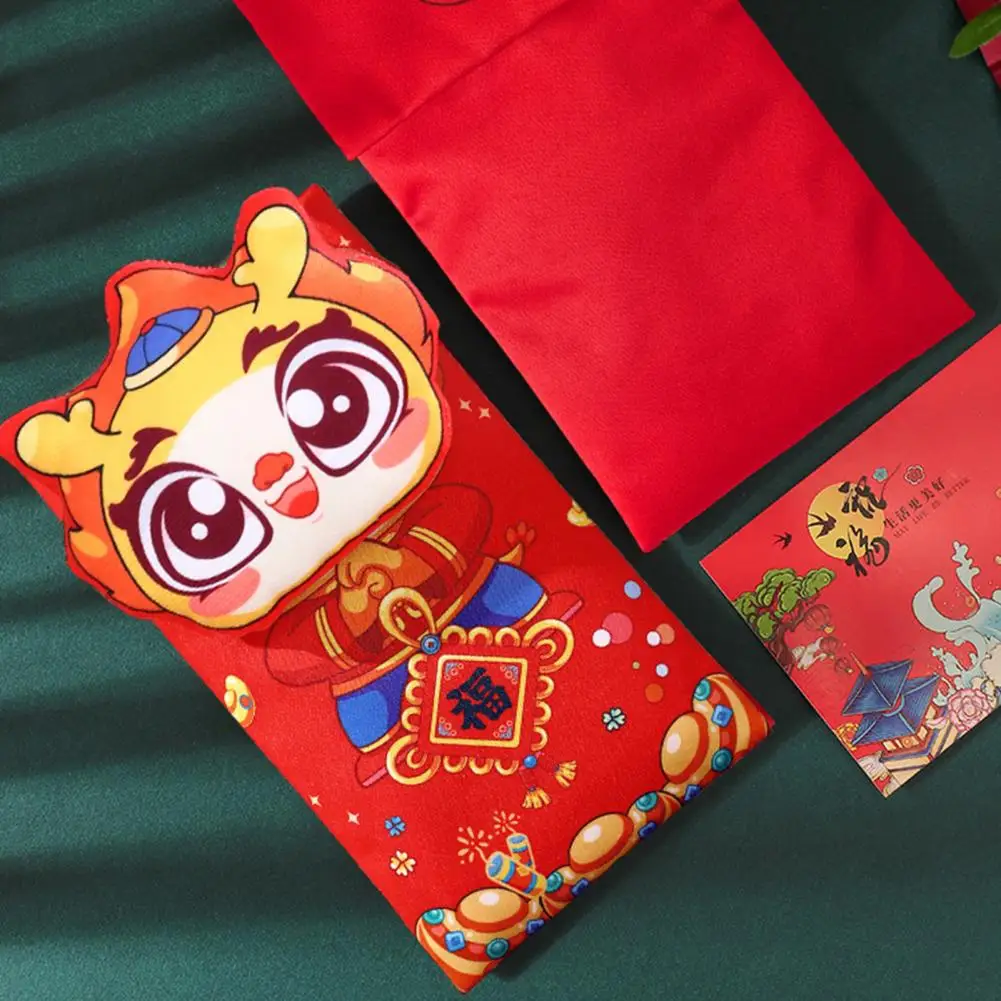 

Envelope Gift Adjustable Strap Doll Chinese Dragon Lunar New Year Envelope 2024 Kawaii Packet with Adjustable Shoulder for Kids