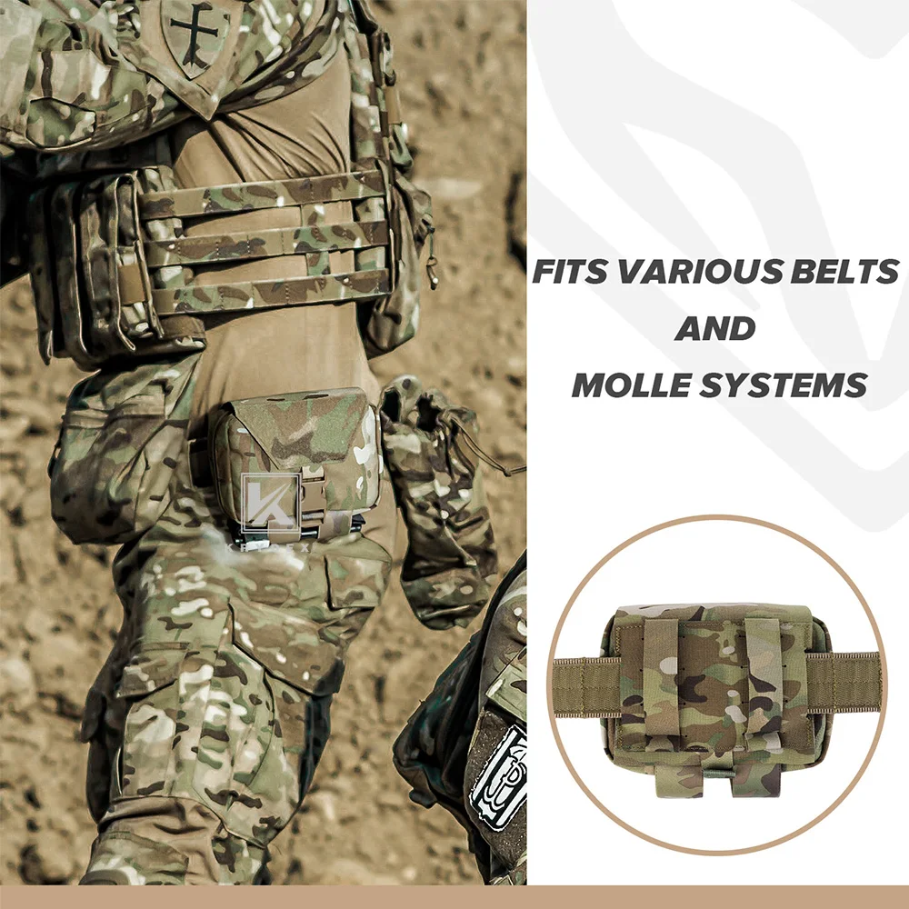 KRYDEX Tactical Tear Off First Aid IFAK Pouch Rip Away Medical Pouch MOLLE EMT Holder Hunting Airsoft Trauma Kit Survival Bag 3