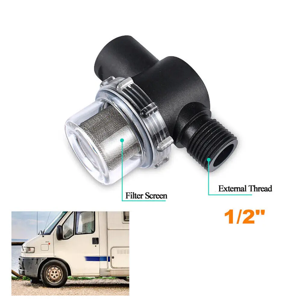 1PCS Pump Filter Strainer 1/2 - 1/2 - In-Line Filter Strainer Pipe Filter Excuses For Caravans Accessories
