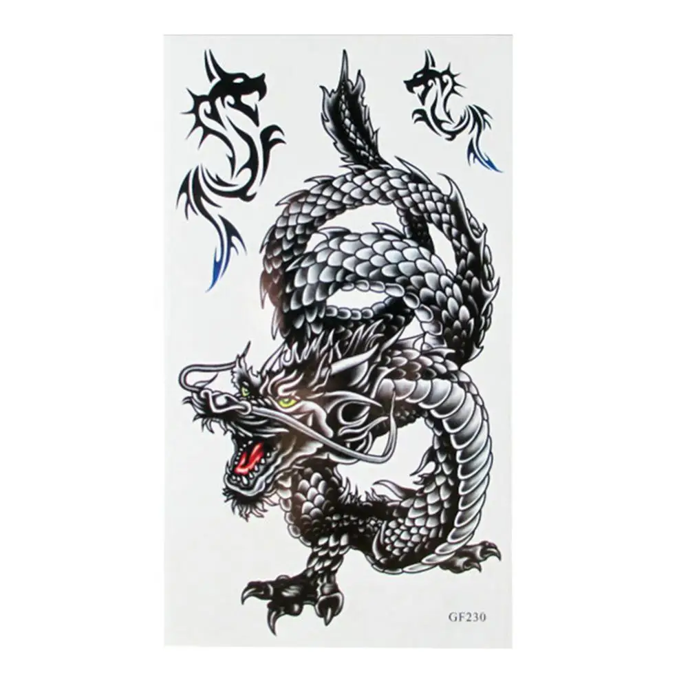 

Removable Body Art Disposable Tattoo Waterproof Dragon Temporary Sticker Decal