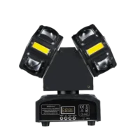 2 Arms Rotating Moving Head Light 8LED Beads Stage Effect RGBW Beam Laser Strobe Disco Party DMX Sound Control Light 1