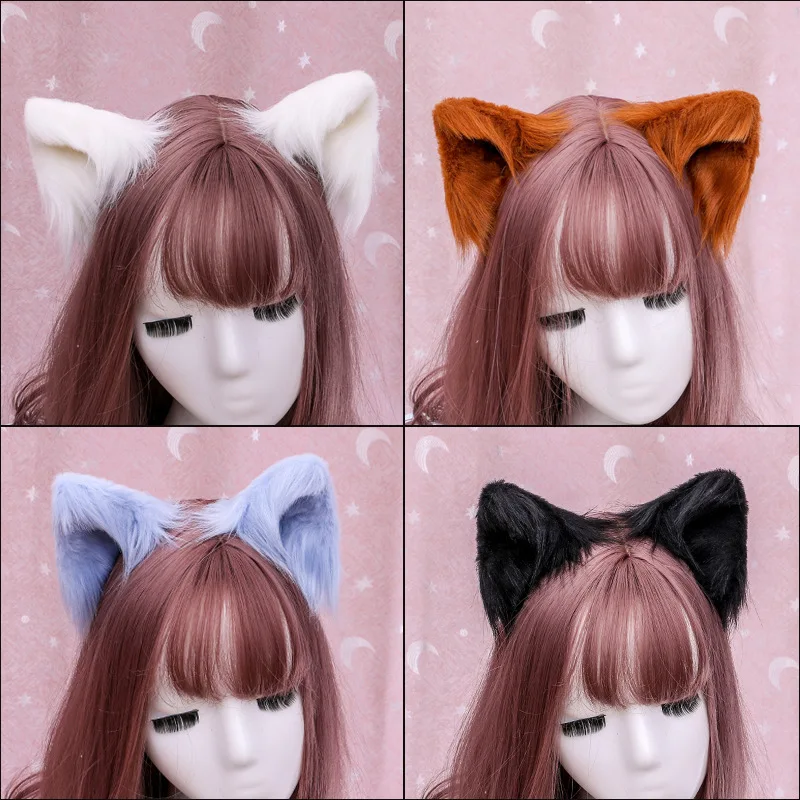 

Lolita Plush Animal Ears Hairpins Furry Fluffy Fox Cat Ears Hairpin Cosplay Hair Clips Party Performance Costume Accessories