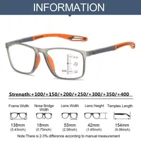 Nouveau TR90 Anti-lumière bleue multifocale lunettes de lecture hommes femmes progressif proche loin lunettes ultralégères sport Farsight lunettes 3