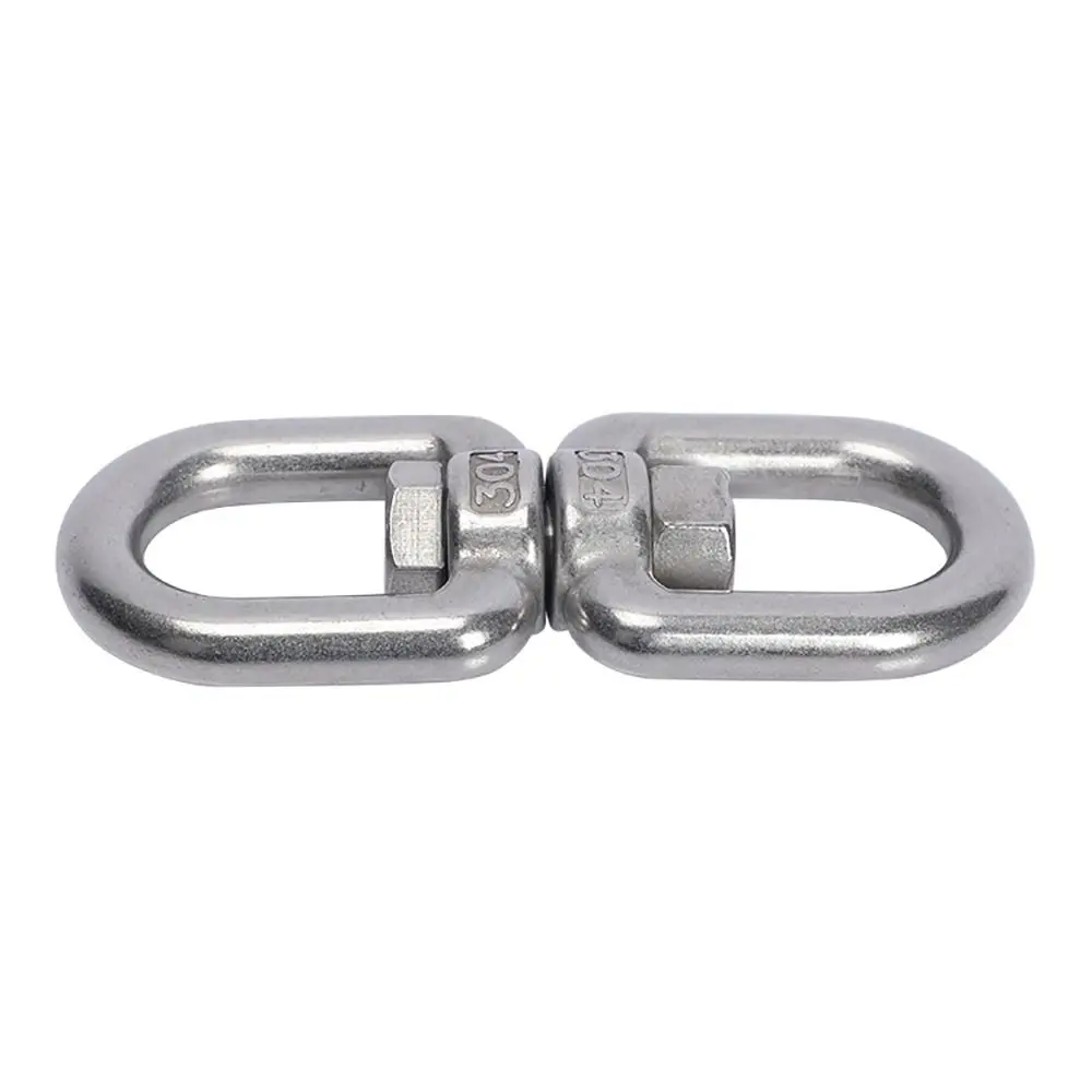 Description Picture 3 of item1Pc 304 Stainless Steel Marine Anchor Swivel 4mm 5mm 6mm 8mm M4 M5 M6 M8 Carabiner Clasp Universal 8 Ring Hook Eye Connectors