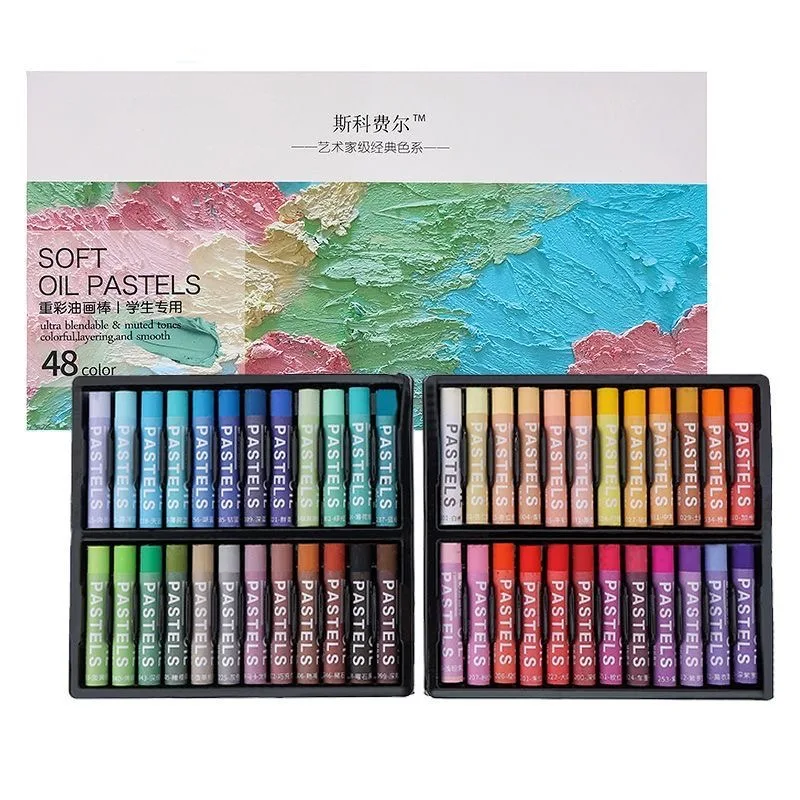 Sketch Chalk Chalk Pastels 12-48 Colors Art Supplies Set Drawing Stick Artist Professional Students Pigment Painting Pen Tool