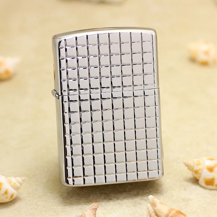 

Оригинальная зеркальная сетчатая масляная Зажигалка Zippo, медная ветрозащитная сигаретная керосиновая зажигалка, подарок с кодом против подделки