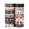 NEW 1PC Decorative Christmas Patterns Washi Tape Set DIY Scrapbooking Journaling Adhesive Masking Tape Cute Stationery 1