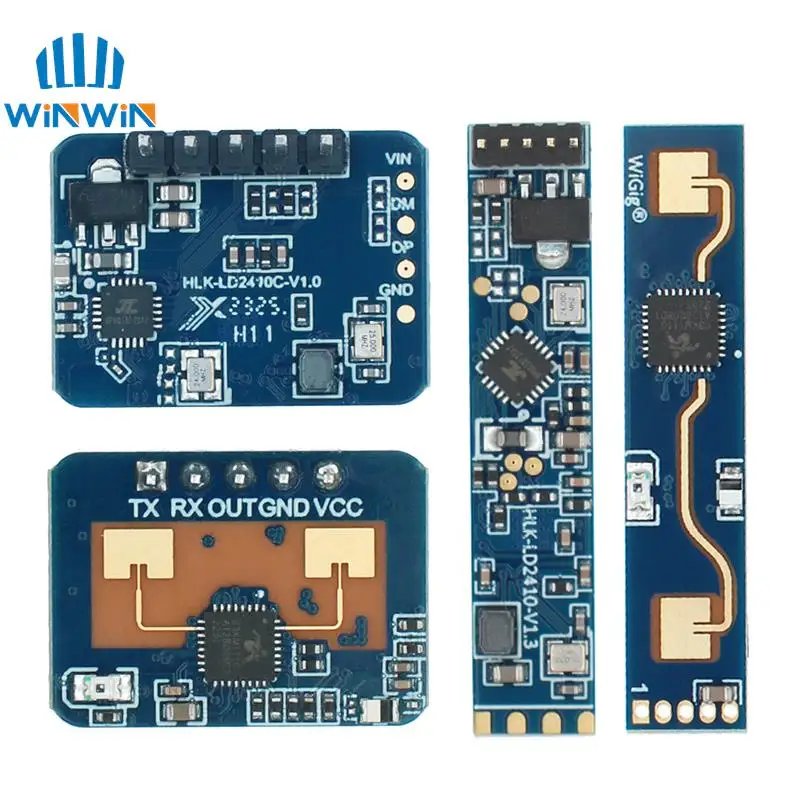 하이링크 HLK-LD2410 미니 FMCW 스마트 인간 존재 상태 센서 레이더 모듈, 소비자 전자 기기, LD2410B, LD2410C, 5V, 24G 