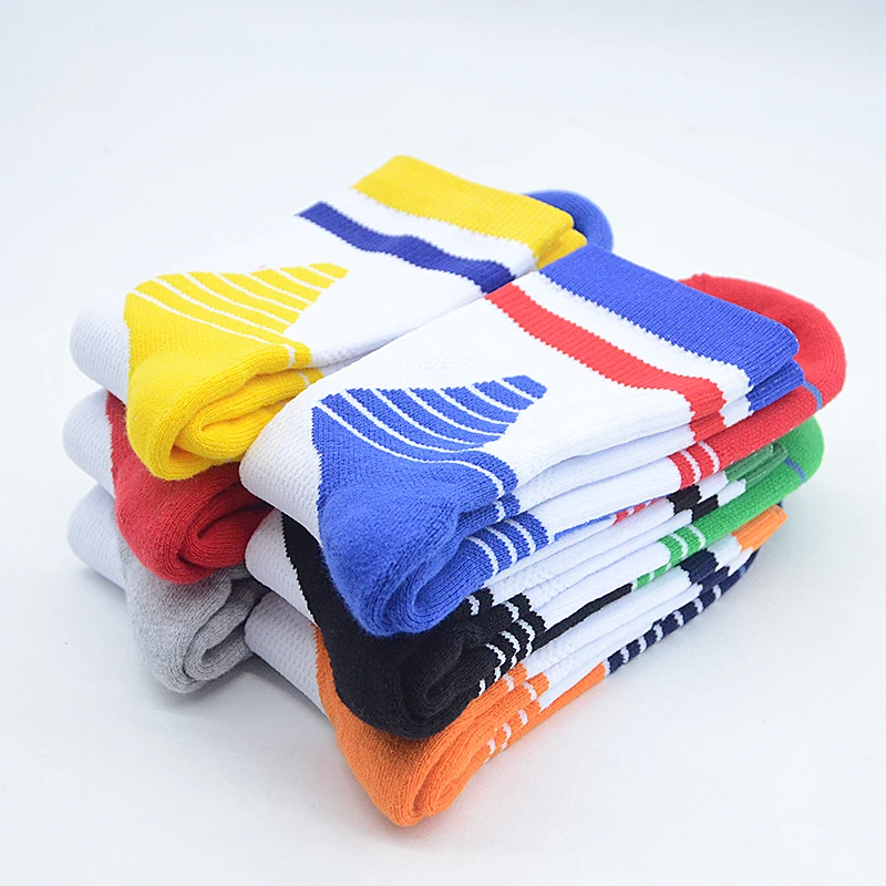 Professional basketball sports socks pure cotton sweat-absorbing men's mid-tube non-slip thickened towel bottom elite style