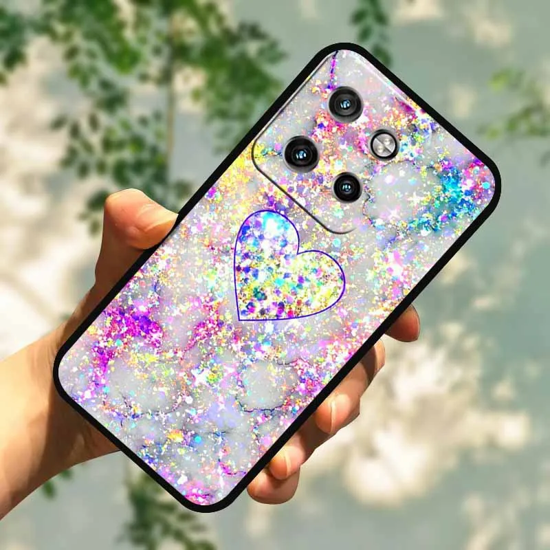 Colorful Painted Cat TPU Soft Silicone Phone Back Cover - Cute Design