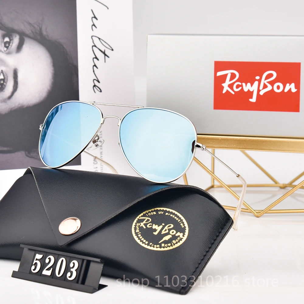 

RCWJBON Classic Polarized Men Pilot Sunglasses Anti Blue Light Retro Women Sun Glasses Goggle Cycling Shades UV400 R5203