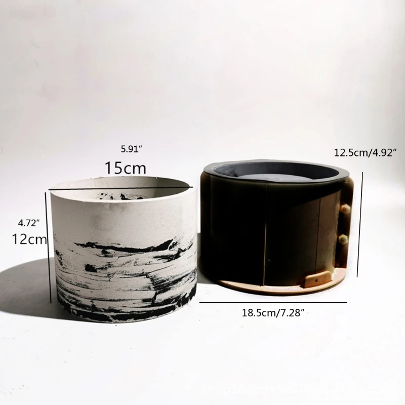 Succulent Planter Silicone Mold Large Concrete Flower Pots Resin Epoxy Casting Mold for DIY Homemade Large Round Clear