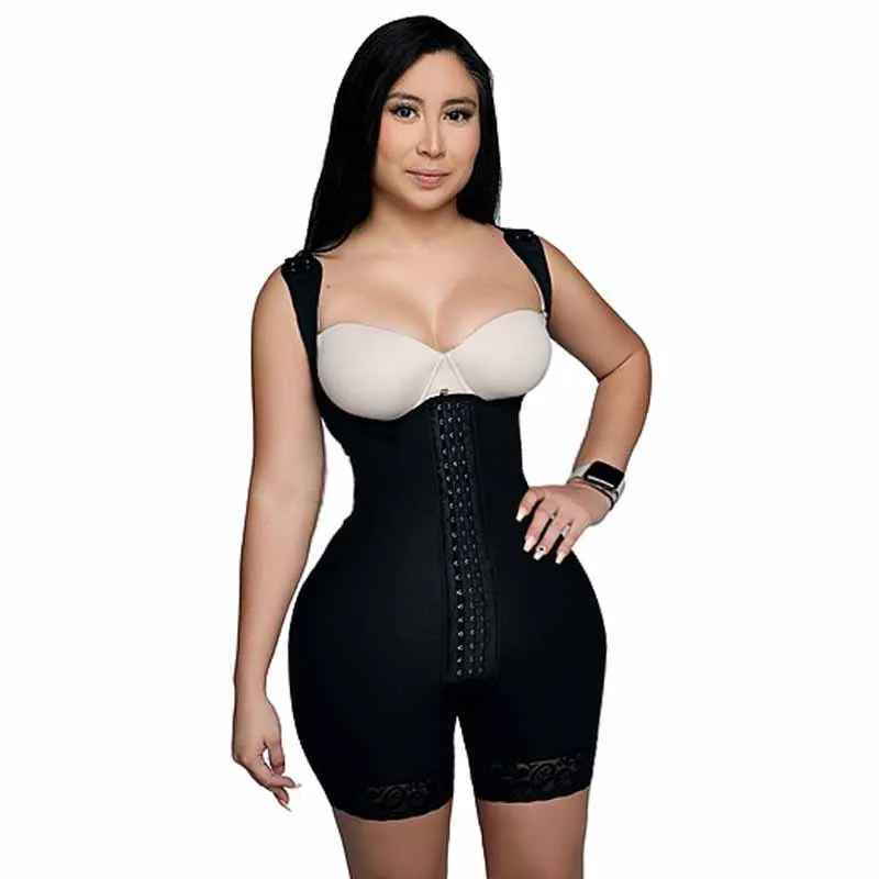 High Waist Bodysuit Tummy Control  Adjustable Crotch Open Bust Bodysuit Women's Shapewear Bodyshaper Post Liposuccion