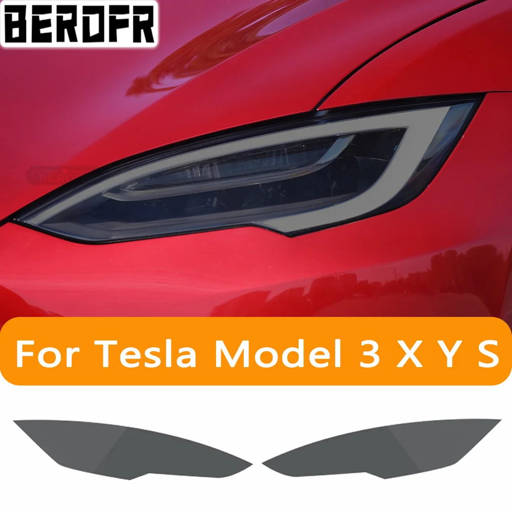 

2 шт., защитная виниловая пленка для автомобильных фар Tesla Model 3 X Y S