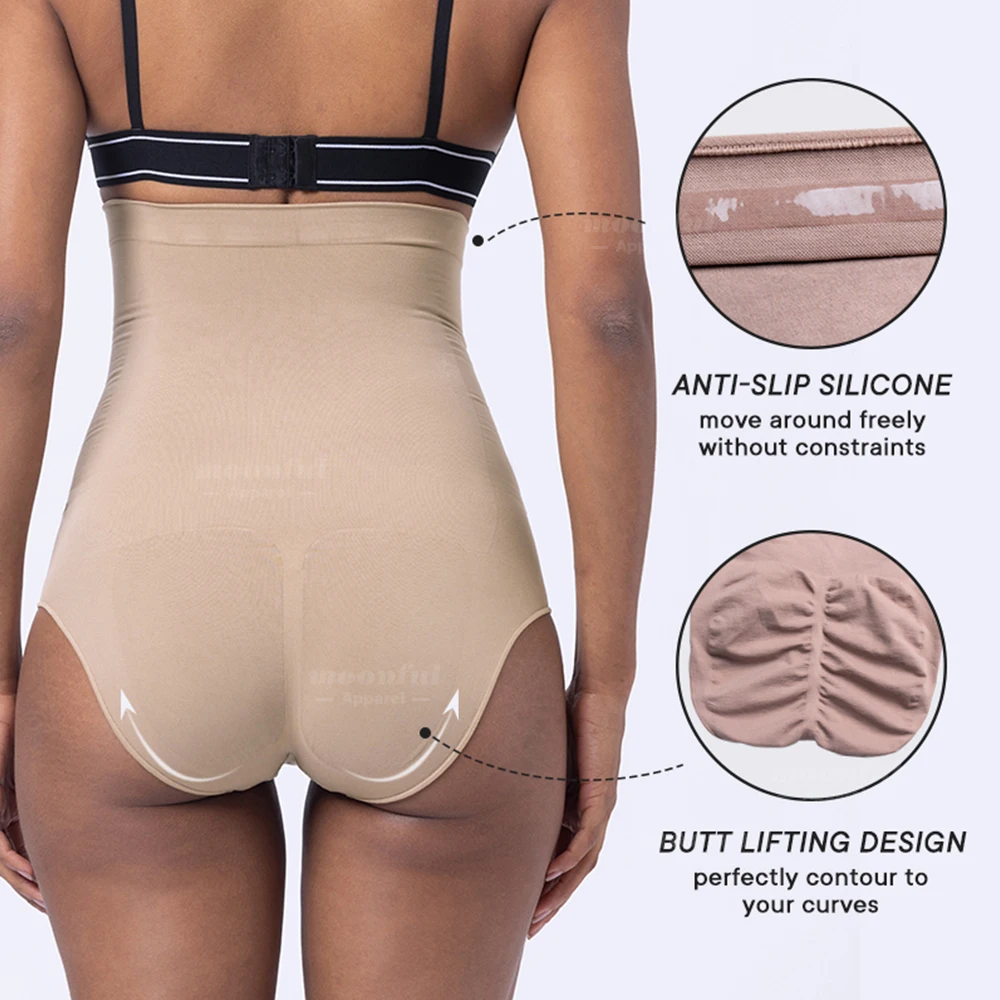 Body Shapers Women High Waist Belly Slimming Panties Tummy Control Briefs Butt Lifter Underwear Colombian Shapewear Plus Size