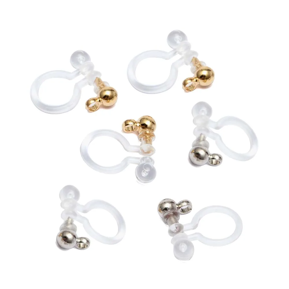 귀걸이에 금속 보이지 않는 클립 변환기 세트, DIY 비 피어싱 귀 쥬얼리 제작..