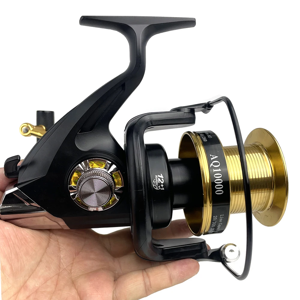 

AQ8000 9000 10000 Coil Big Game Fishing Spinning Reel Saltwater Fly Carp Reels 15KG Max Drag All Metal Spool High Line Capacity