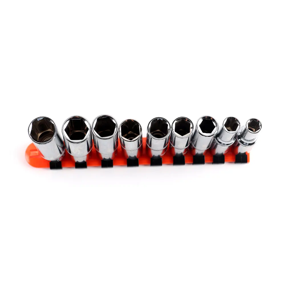 3/8 Inch Drive 8-16mm Long Socket Set Power Accessories with Plastic Rack Color Send Randomly for Home Improvement Car Repair 5
