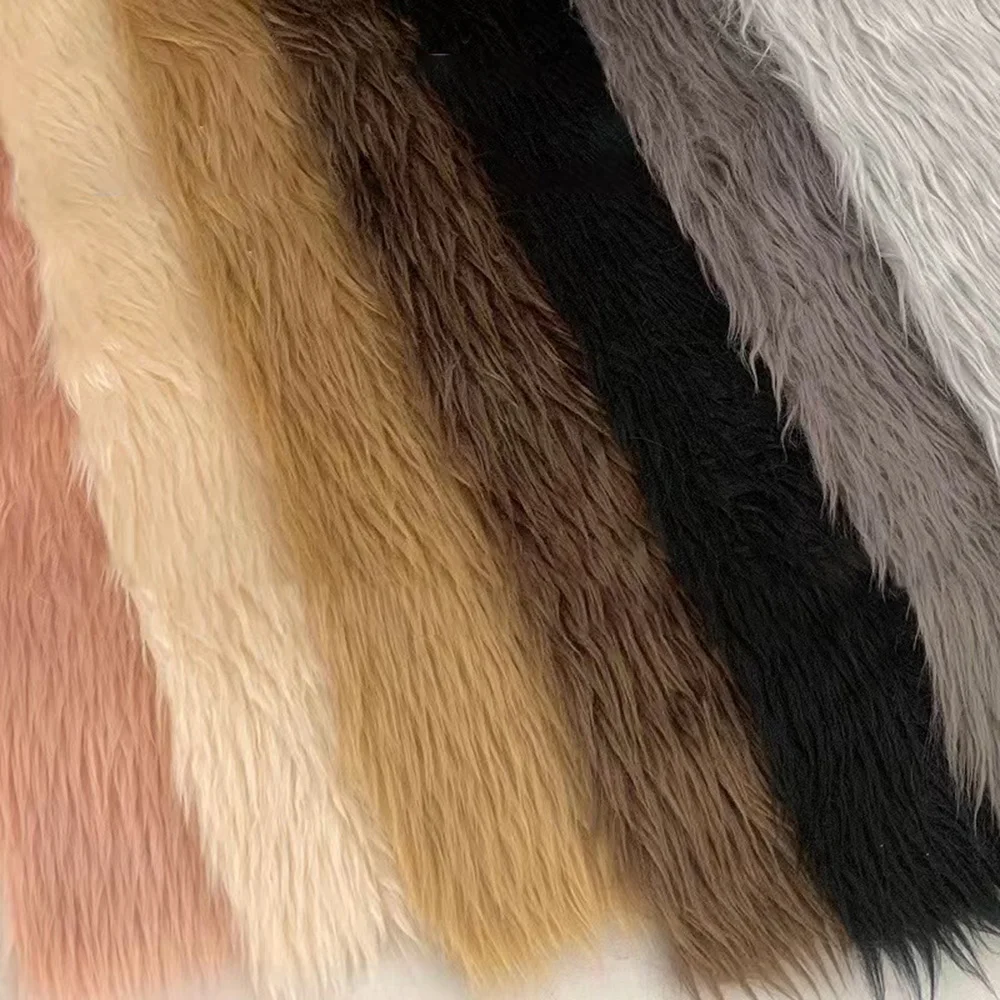 1Pc 3Cm Fluffy Wool Doll Hair Plush Fabric Falling Overboard Imitation Wool Fabric Diy Functional Fabric Clothing Accessories