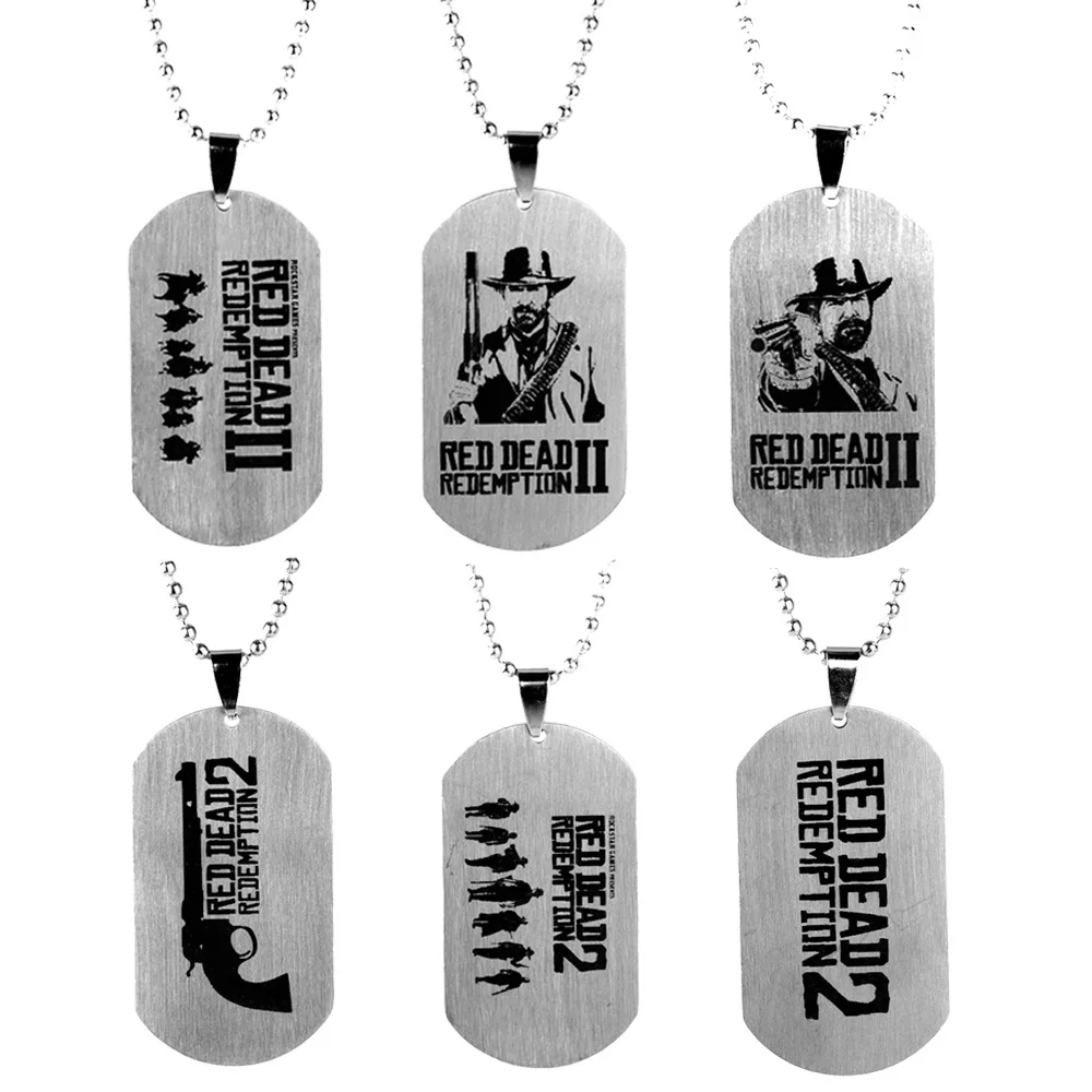 NewHotGameRedDeadRedemption2NecklaceStainlessSteelPendant