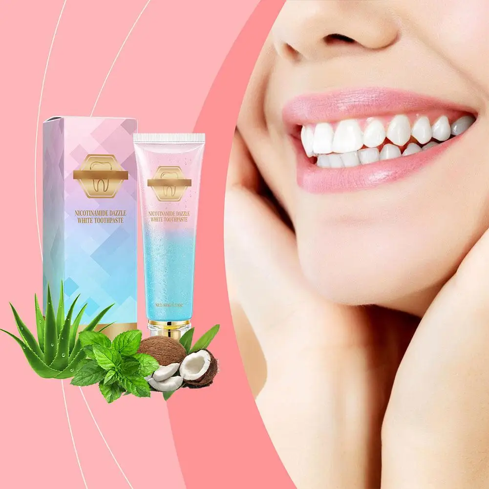 1Pc Nicotinamide Whitening Stain Removal Toothpaste Teeth Freshens Yellow Care Improves Toothpaste Breath Probiotic Fresh Z2L3
