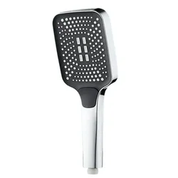 Adjustable High-Pressure Rainfall Showerhead with 4 Spray Modes for Water-Saving Efficiency (Silver)
