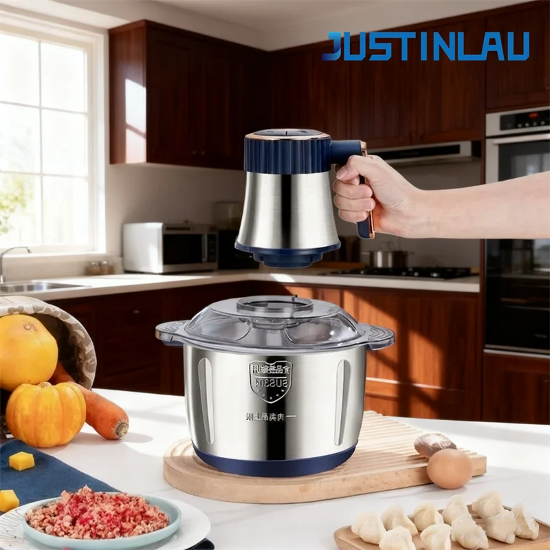 Stainless Steel Electric Meat Grinder Food Processor Chopper