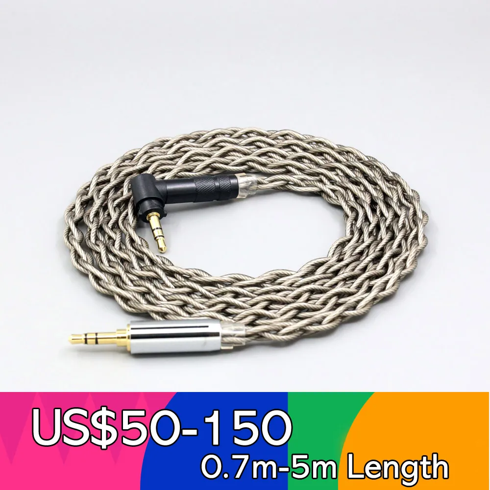 

99% Pure Silver + Graphene Silver Plated Shield Earphone Cable For Fostex T50RP Mk3 T40RP Mk2 T20RP Mk2 Dekoni Audio LN008481