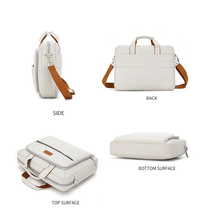 Borsa per computer di grandi dimensioni, valigetta da pendolarismo alla moda con cuscino d'aria, avvolge completamente lo scomparto del computer - immagine 3