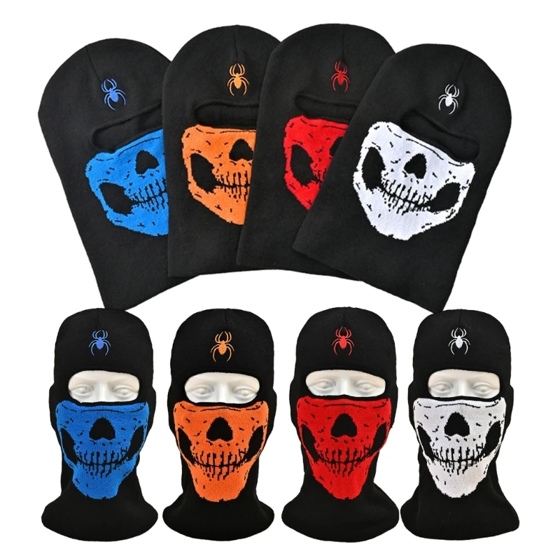 

Halloween Balaclava Knit Beanie Hat Neck Warmer Robber Head Covering Party Holiday Winter Warm Hat Full-Head