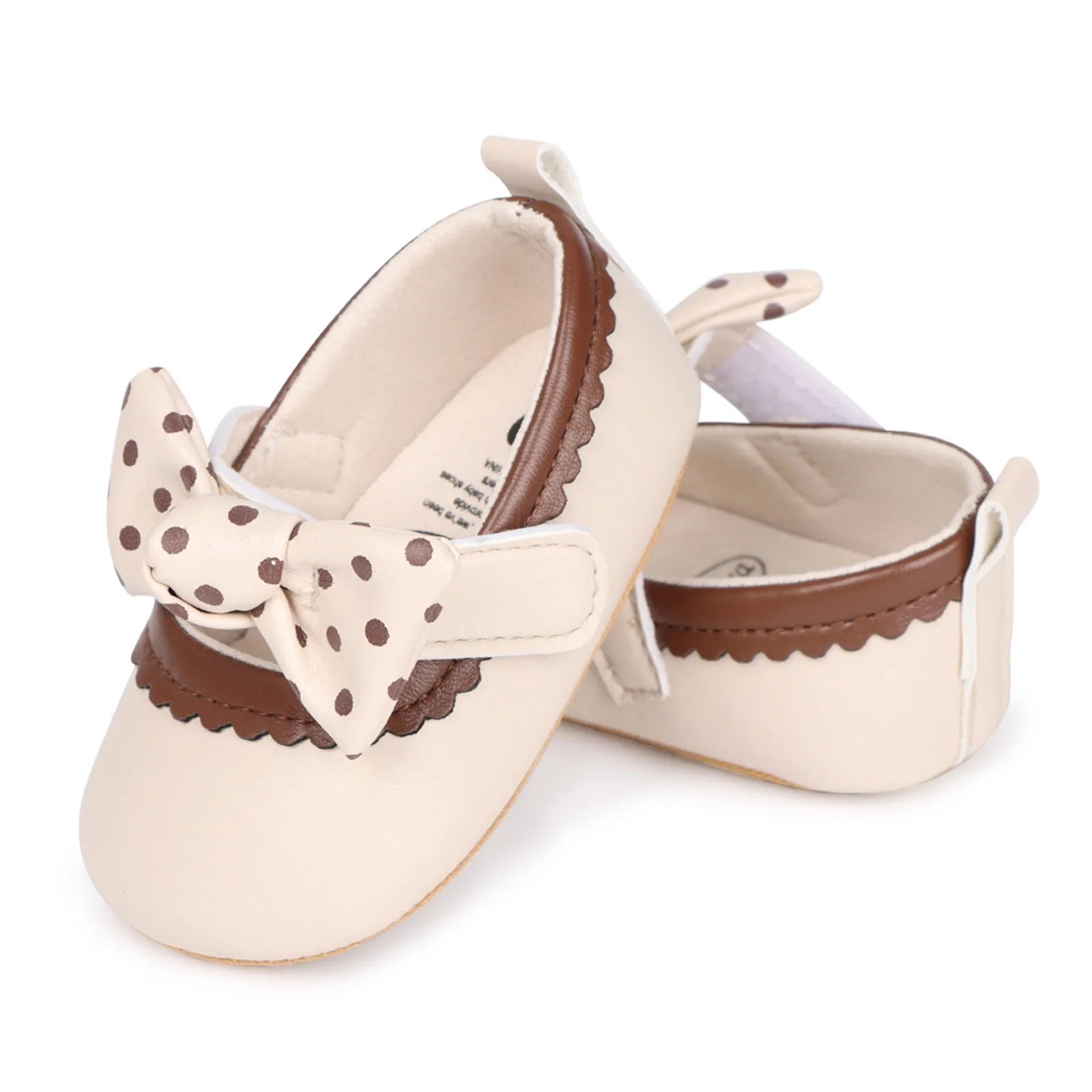 MISOWMNJOY Bowknot Girl Baby Shoes Princess Mary Jane Flats Non-slip Soft Sole Walking Shoes Casual Spring Newborn Crib Shoes 6