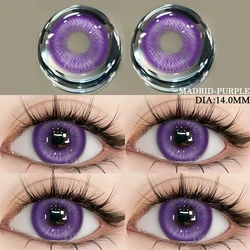 AMARA Purple Anime Cosplay Colored Contact Lenses - Perfect for Halloween Makeup & Beauty (MADRID - PURPKE)