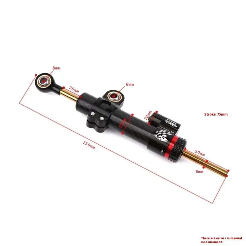 255mm 342mm 375mm Universal Motorcycle Adjustable Steering Damper Carbon Fiber Aluminum Alloy Stabilizer Absorber Balance Bar