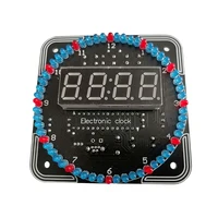 DIY Electronic Digital Clock Kits Light Control Rotation Digital LED Temperature & Time Display Tool Set for Soldering Practice 1
