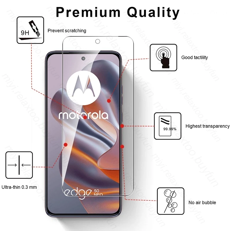 Dual Pack Screen Protector with Protective Glass for Motorola Edge 50 Neo 5G