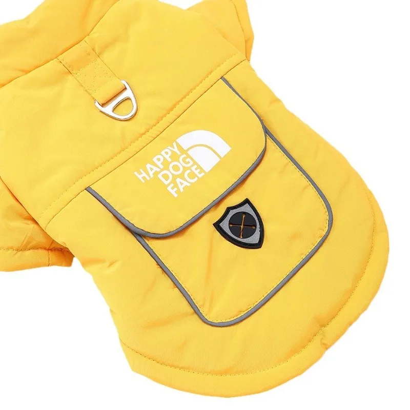 LETVIA 신상 애완동물 의류 테디 가을 겨울 코트 따뜻한 면 재질 애완동물 재킷 큰 주머니 디자인 두꺼운 플리스 강아지 고양이 코트