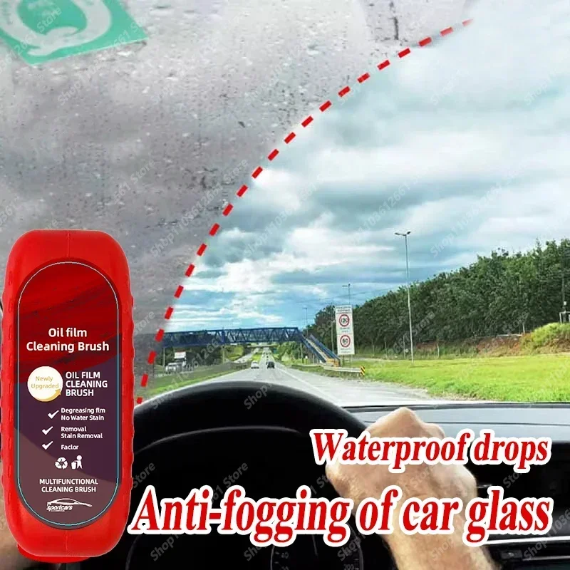 Car Glass Cleaning Brush Coating Oil Film Clean Rearview Mirrors Anti-fog Rain-proof Windows Cleaning Glass Repair Lamp Polishing Agent