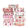 1PC. 10M Decor Cute Flower Hearts Lips Paper Valentine Washi Tape for Scrapbooking Journaling Material Masking Tape Stationery 1