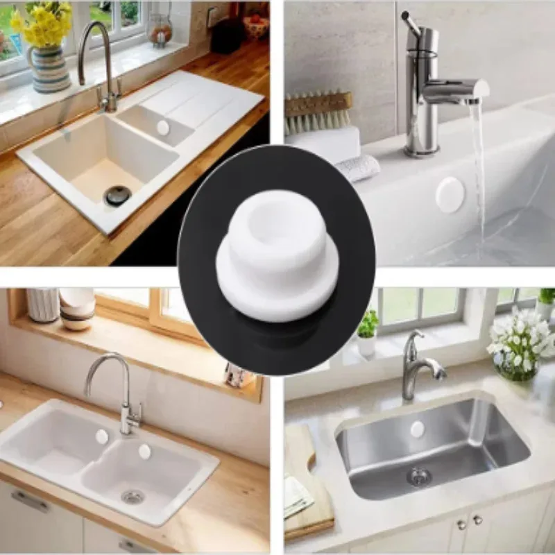 Sink Overflow Cover 2/4pcs for Bathroom Wash Basin Bathtub