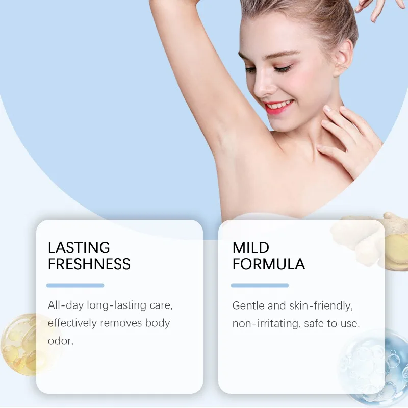 Protect Antiperspirant Deodorant Roll-On Relieves Armpit Body Odor Refreshing Antiperspirant Natural Fragrance Portable Product