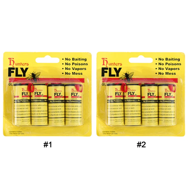 4/8/16/20Db Fly Sticky Paper Strip Erős Ragasztó Dupla Oldalú Legyek Papírcsíkok Repülő Rovarhug Szúnyogok Fogó Tekercs Szalag - Image 6