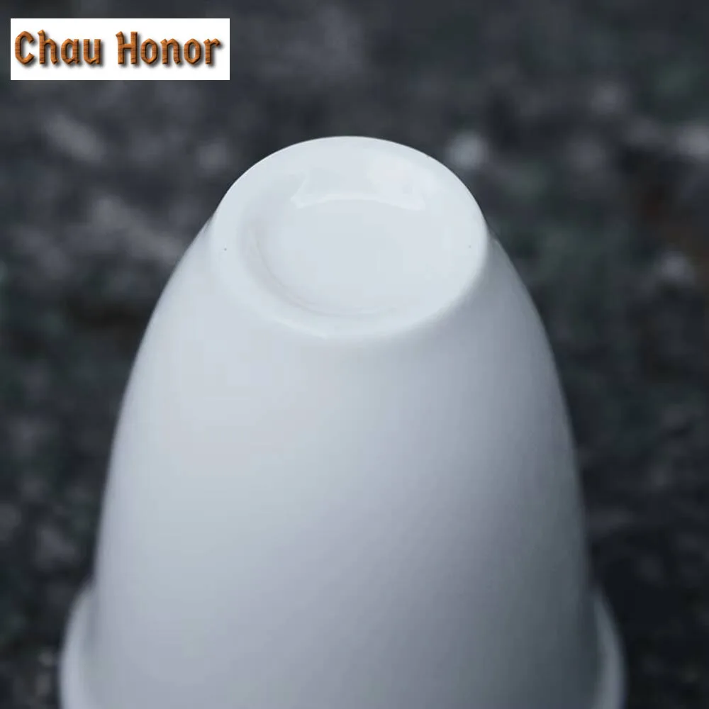 2pc/set China Oracle Bone Oracle Time Ceramic Teacup Creative White Porcelain Smelling Cup Small Tasting Mug Kung Fu Teaset 40ml