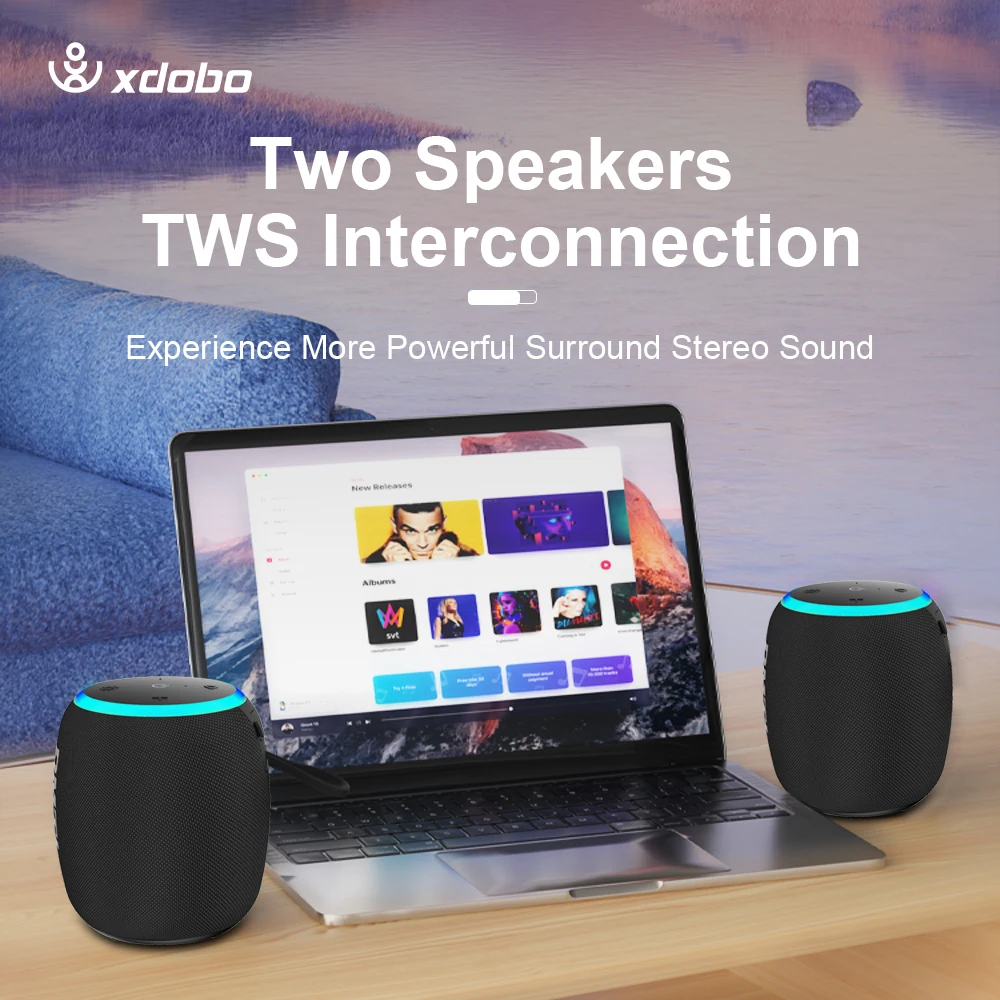 Xdobo-bmtl Mini Alto-falante Portátil Tws Bluetooth 5.3 Player ao ar Livre com Baixo Equilibrado Ipx7 à Prova Dágua Modo Led para Todo o Telefone 15w - Image 4