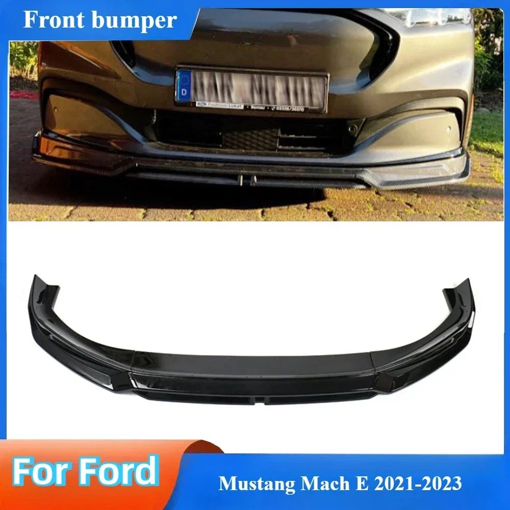 Car exterior accessories front bumper lip chin spoiler splitter diffuser bodykit protection guard deflector for Ford Mustang Mach E
