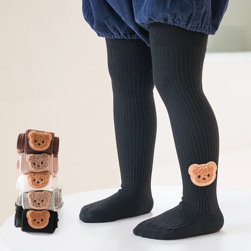 Children's Tights For Girls Spring Autumn Toddler Baby Pantyhose Cartoon Bear Tight Kids Leggings