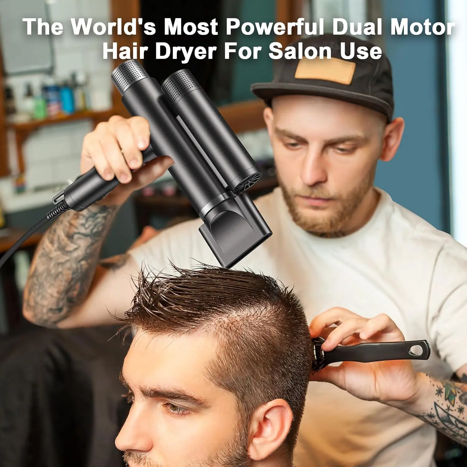 Pro Professional Hair Dryer, Unique 216,000 RPM Dual Brushless Motor Ionic Blow Dryer for Salon & Home Use Compact, Lightwei