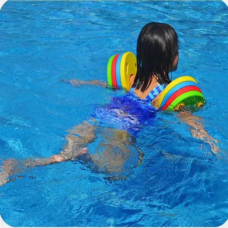 6pcs Kids Swimming Arm Float Discs EVA Foam Floating Sleeves Circles Baby Safe Swimming Training Aid Floats Pool Circles Rings