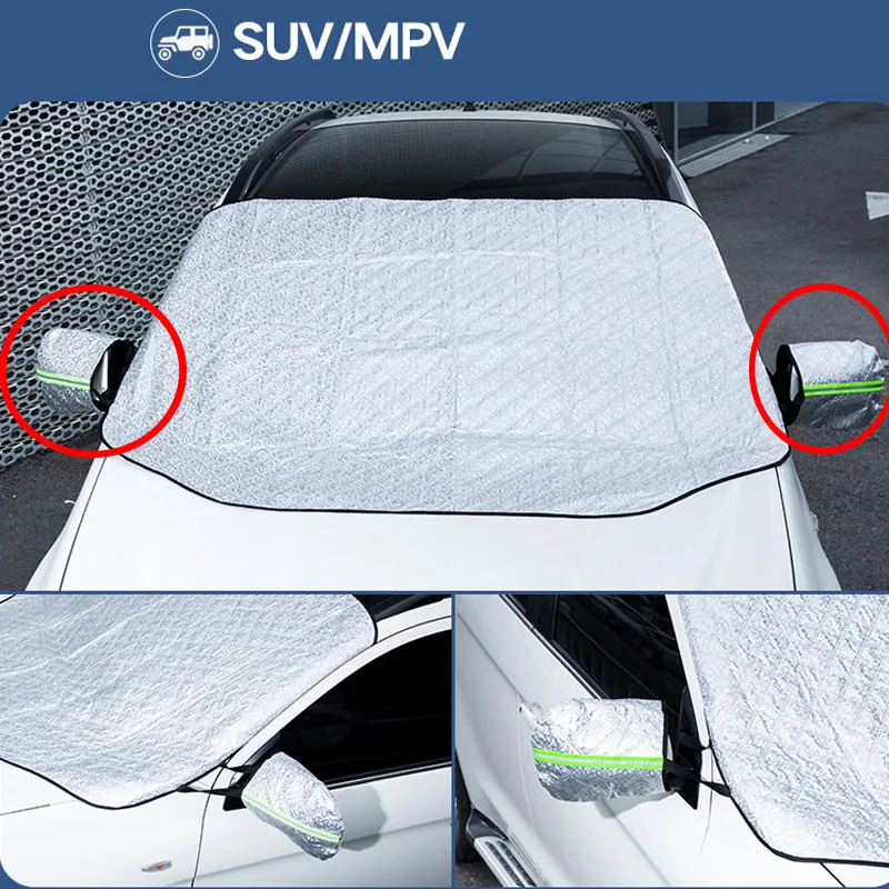 Frontscheibe Schnee Abdeckung Matte Auto Zubehör Universal Verdickt Anti- frost halbe Abdeckung Fenster Frostschutz Jersey